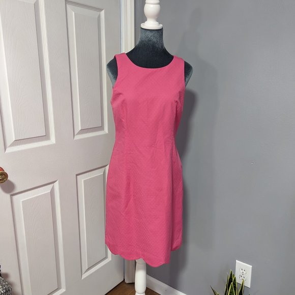 Southern Tide Pink Shift Dress with Scalloped Hem - Picture 2 of 12